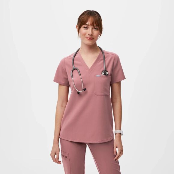 FIGS Technical Scrub Set Womens Mauve Catarina Top (Large) & Kade Pants (Medium) - Picture 8 of 8